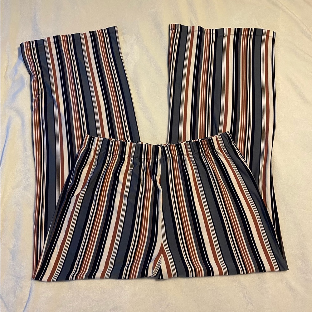 Striped Wide-Leg Pants